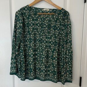Max Studio Green Floral Blouse